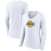 Los Angeles Lakers Women's Logo Long Sleeve V-Neck T-Shirt