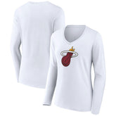 Miami Heat Women's Logo Long Sleeve V-Neck T-Shirt