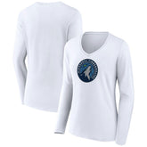 Minnesota Timberwolves Women's Logo Long Sleeve V-Neck T-Shirt