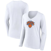 New York Knicks Women's Logo Long Sleeve V-Neck T-Shirt