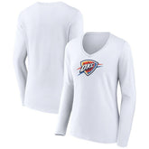Oklahoma City Thunder Women's Logo Long Sleeve V-Neck T-Shirt