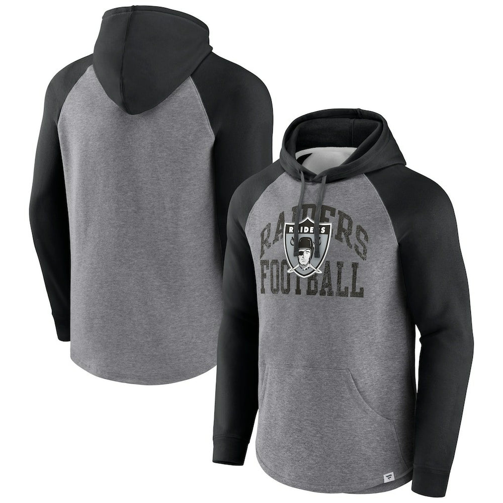 Favorite Arch Raglan Pullover Hoodie - Las Vegas Raiders Hoodies