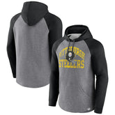 Favorite Arch Raglan Pullover Hoodie - Pittsburgh Steelers Hoodies