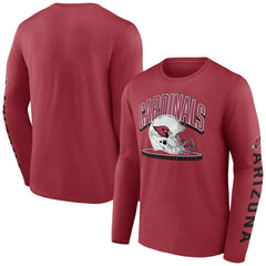 Helmet Platform Long Sleeve T-Shirt - Arizona Cardinals T-shirts