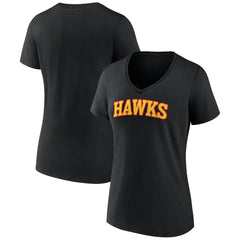 Atlanta Hawks Women's Wordmark V-Neck T-Shirt