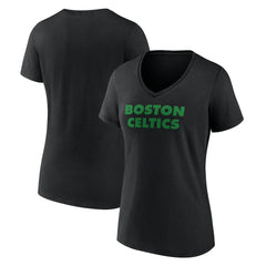 Boston Celtics Women's Wordmark V-Neck T-Shirt