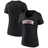 Houston Rockets Women's Wordmark V-Neck T-Shirt