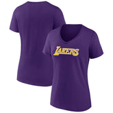 Los Angeles Lakers Women's Wordmark V-Neck T-Shirt