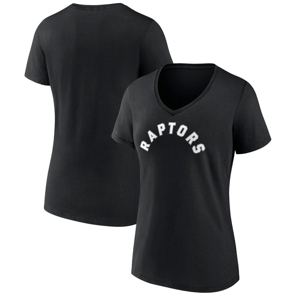 Toronto Raptors Women's Wordmark V-Neck T-Shirt