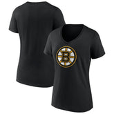 NHL Boston Bruins Women's Team Logo V-Neck T-Shirt