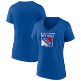 NHL New York Rangers Women's Team Logo V-Neck T-Shirt