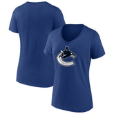 NHL Vancouver Canucks Women's Team Logo V-Neck T-Shirt