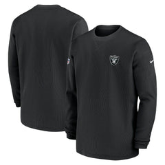 2023 Sideline Throwback Heavy Brushed Waffle Long Sleeve Top - Las Vegas Raiders Tops