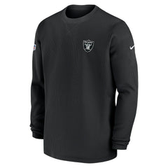 2023 Sideline Throwback Heavy Brushed Waffle Long Sleeve Top - Las Vegas Raiders Tops