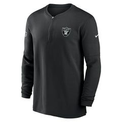 2023 Sideline Performance Long Sleeve Tri-Blend Quarter-Zip Top - Las Vegas Raiders Tops
