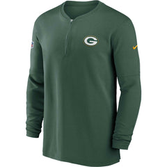 2023 Sideline Performance Long Sleeve Tri-Blend Quarter-Zip Top - Green Bay Packers Tops