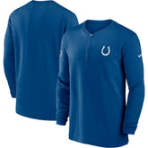 2023 Sideline Performance Long Sleeve Tri-Blend Quarter-Zip Top - Indianapolis Colts Tops