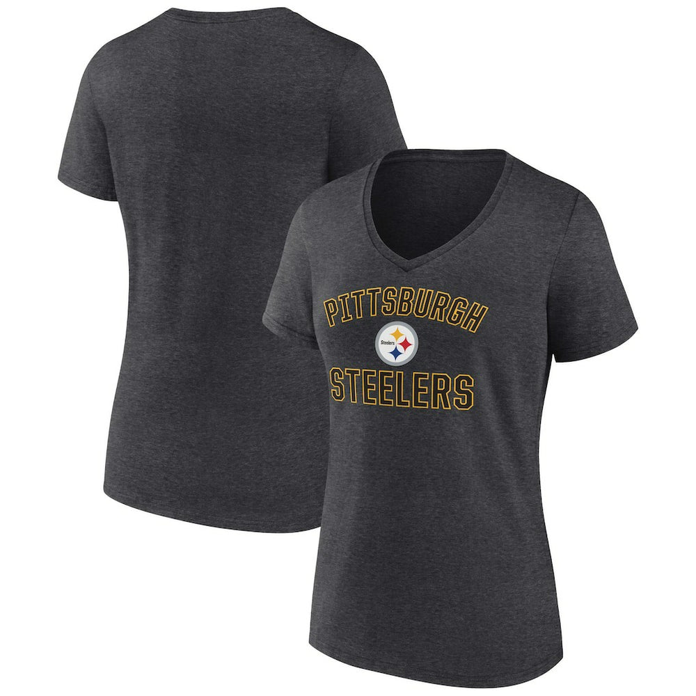 Women's Victory Arch Team V-Neck T-Shirt - Pittsburgh Steelers T-shirts