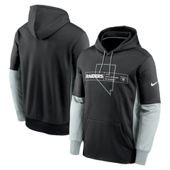 Color Block Fleece Performance Pullover Hoodie - Las Vegas Raiders Hoodies