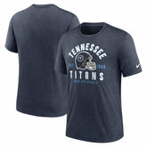 Helmet Tri-Blend T-Shirt - Tennessee Titans T-shirts