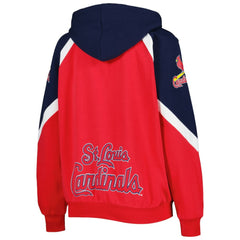 Red/Navy St. Louis Cardinals Starter Women's Hail Mary Full-Zip Hoodie