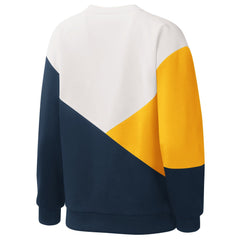 White/Navy Milwaukee Brewers Starter Women's Shutout Pullover Sweatshirt