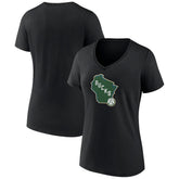 Milwaukee Bucks Women's Alternate Logo V-Neck T-Shirt