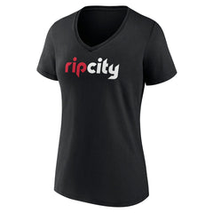 Portland Trail Blazers Women's Alternate Logo V-Neck T-Shirt