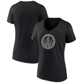 San Antonio Spurs Women's Alternate Logo V-Neck T-Shirt