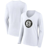Brooklyn Nets Women's Alternate Logo V-Neck Long Sleeve T-Shirt