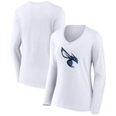 Charlotte Hornets Women's Alternate Logo V-Neck Long Sleeve T-Shirt