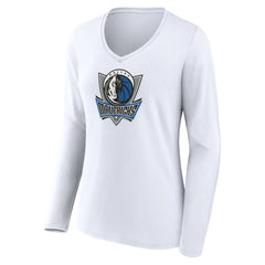 Dallas Mavericks Women's Alternate Logo V-Neck Long Sleeve T-Shirt sale