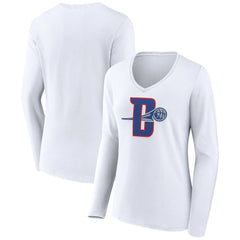 Detroit Pistons Women's Alternate Logo V-Neck Long Sleeve T-Shirt sale