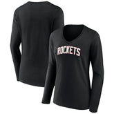 Houston Rockets Women's Alternate Logo V-Neck Long Sleeve T-Shirt