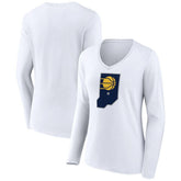 Indiana Pacers Women's Alternate Logo V-Neck Long Sleeve T-Shirt