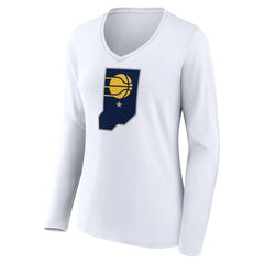 Indiana Pacers Women's Alternate Logo V-Neck Long Sleeve T-Shirt
