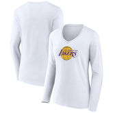 Los Angeles Lakers Women's Alternate Logo V-Neck Long Sleeve T-Shirt