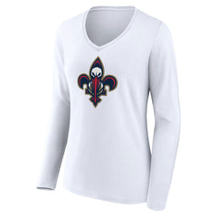 New Orleans Pelicans Women's Alternate Logo V-Neck Long Sleeve T-Shirt