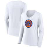 New York Knicks Women's Alternate Logo V-Neck Long Sleeve T-Shirt