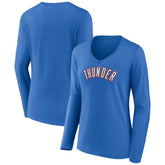 Oklahoma City Thunder Women's Alternate Logo V-Neck Long Sleeve T-Shirt