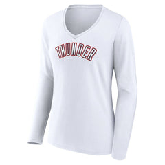 Oklahoma City Thunder Women's Alternate Logo V-Neck Long Sleeve T-Shirt