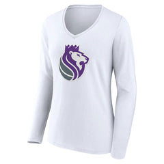 Sacramento Kings Women's Alternate Logo V-Neck Long Sleeve T-Shirt