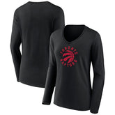 Toronto Raptors Women's Alternate Logo V-Neck Long Sleeve T-Shirt