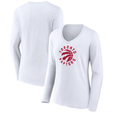 Toronto Raptors Women's Alternate Logo V-Neck Long Sleeve T-Shirt