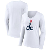 Washington Wizards Women's Alternate Logo V-Neck Long Sleeve T-Shirt