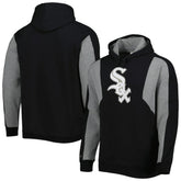 Black/Gray Chicago White Sox Mitchell & Ness Colorblocked Fleece Pullover Hoodie