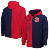 Red/Navy St. Louis Cardinals Mitchell & Ness Fleece Full-Zip Hoodie