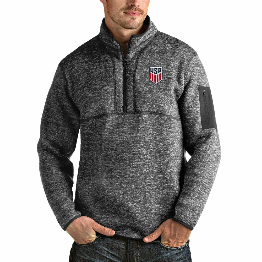 USMNT Antigua Fortune Quarter-Zip Pullover Jacket