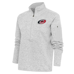 NHL Carolina Hurricanes Antigua Women's Team Logo Fortune Quarter-Zip Jacket