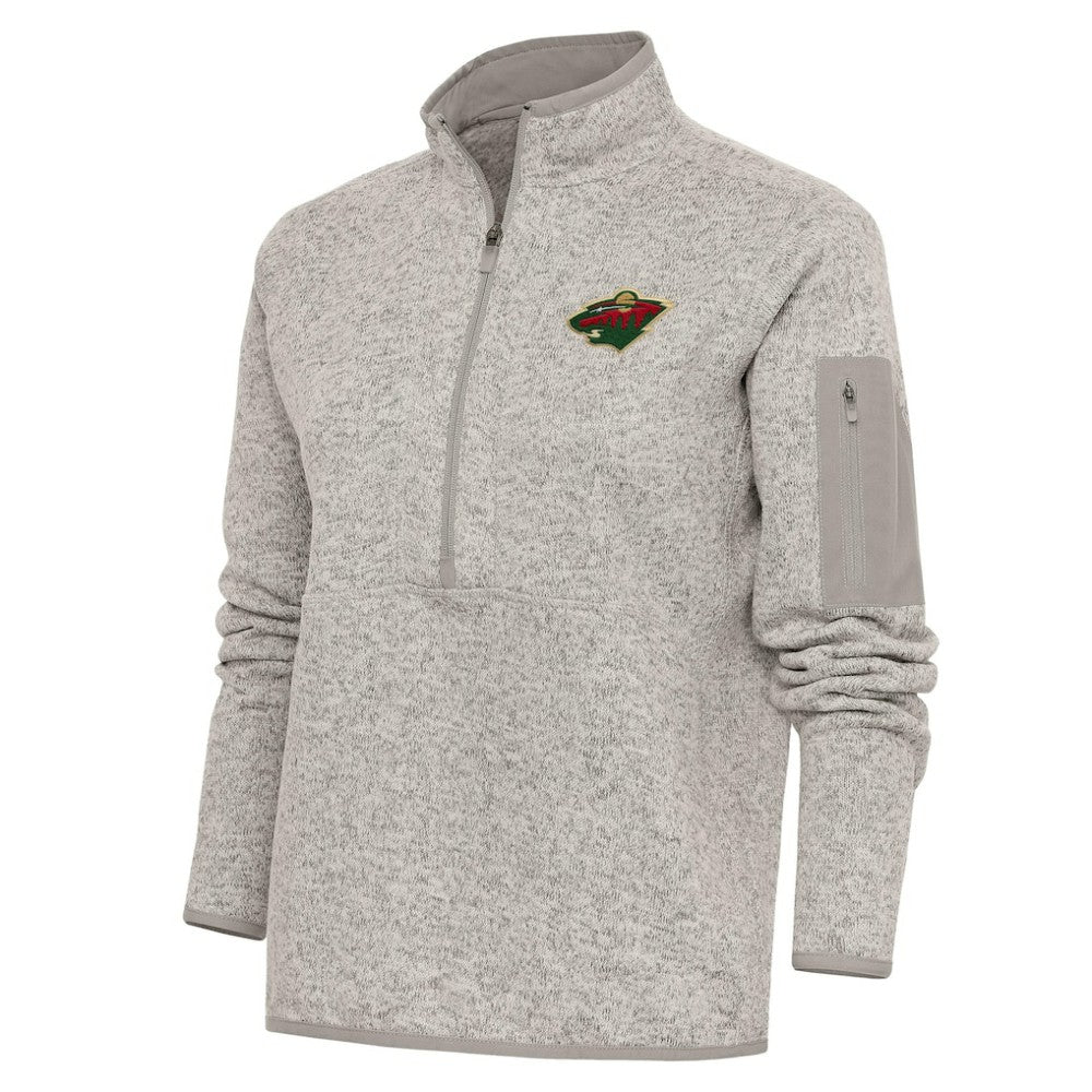 NHL Minnesota Wild Antigua Women's Team Logo Fortune Quarter-Zip Jacket